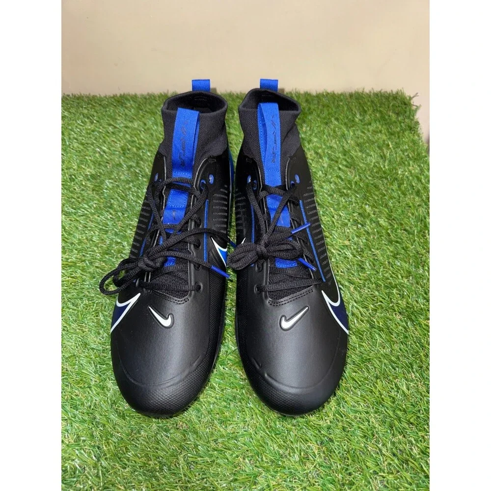 Mens 13.5 Nike Air Vapor Edge Pro 360 2 TB Football Cleats Black Blue FN7759-009